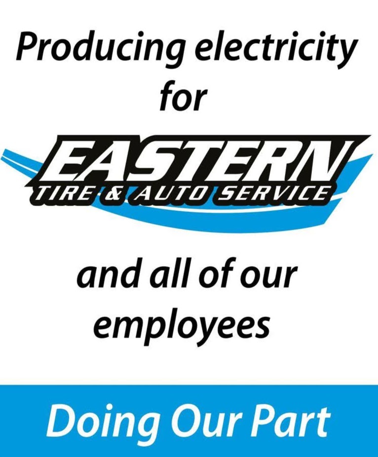 Eatern Tire Solar Array produces electricity for all employees!